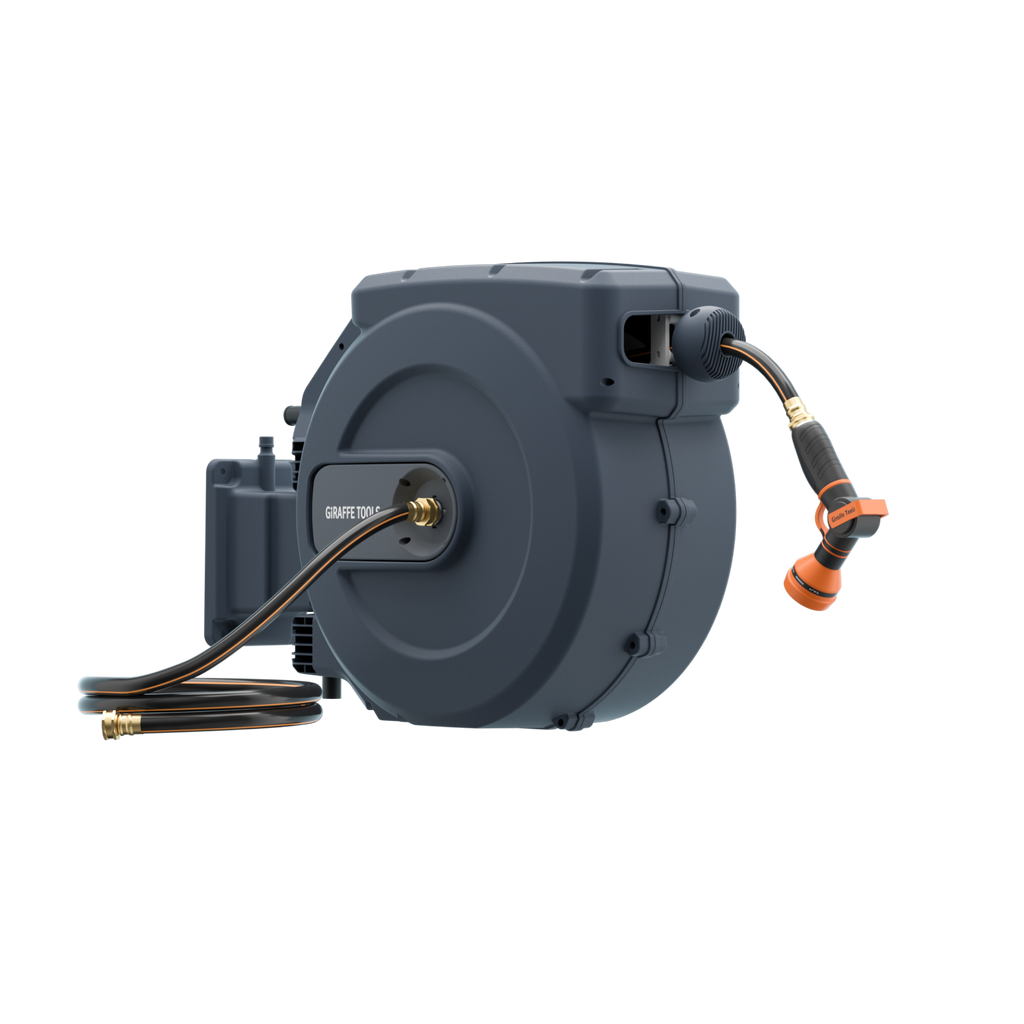 Retractable Garden Hose Reel-1/2in-155ft-Retractable Garden Hose Reel-Grease Monkey Garage