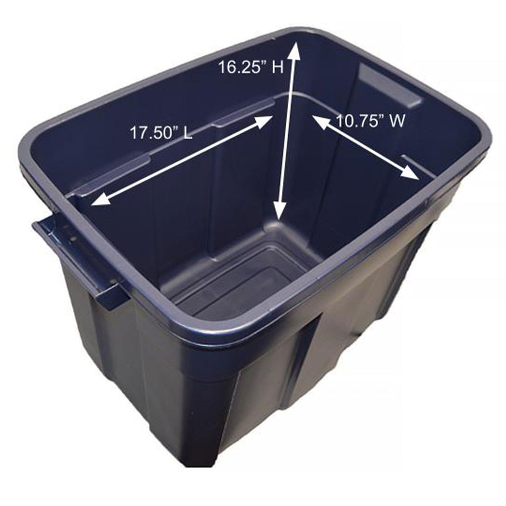 Rubbermaid 18 Gallon Stackable Storage Container, Dark Indigo Metallic (6 Pack)-*Home&Garden | Household Supplies | Storage & Organization | Household Storage Containers-Grease Monkey Garage