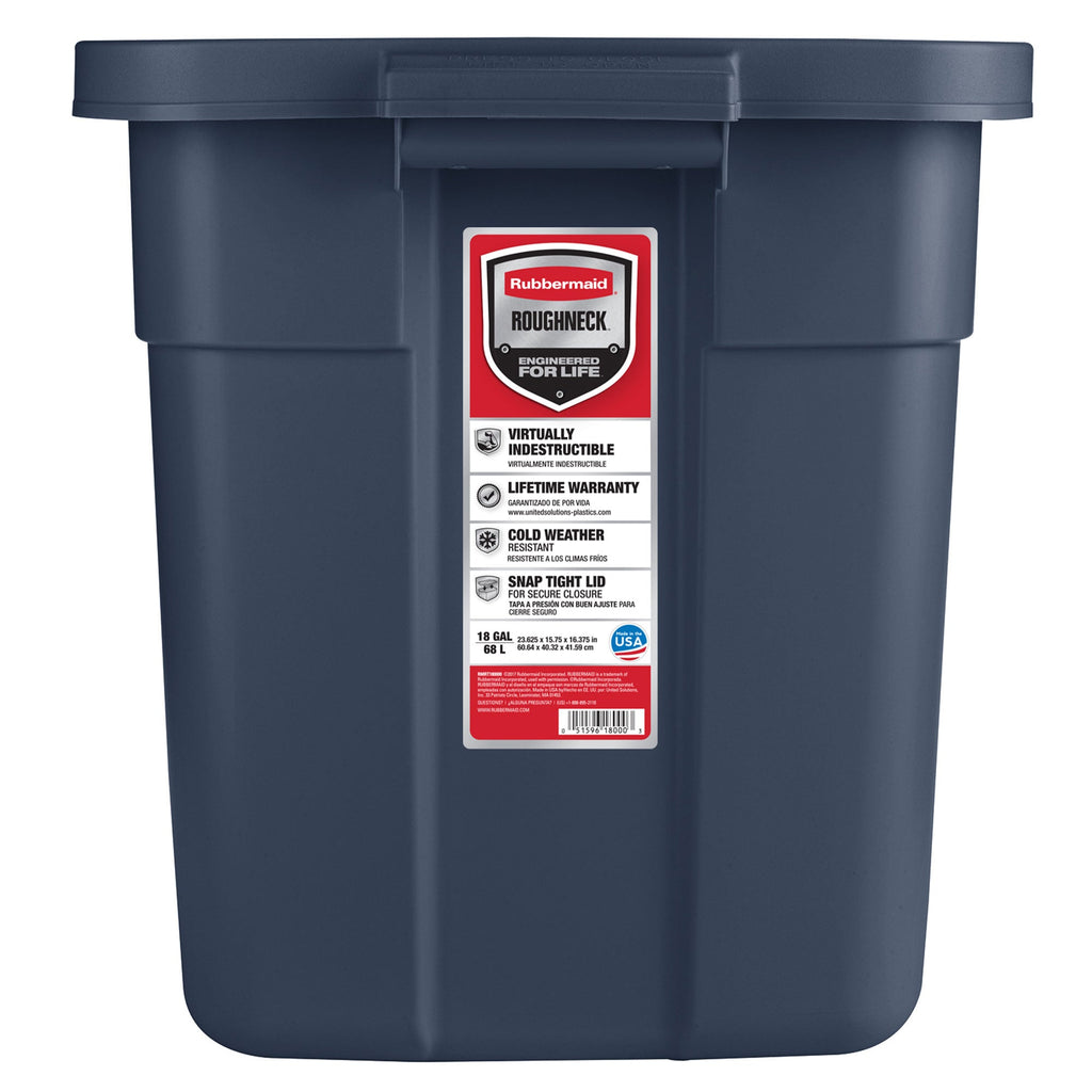 Rubbermaid 18 Gallon Stackable Storage Container, Dark Indigo Metallic (6 Pack)-*Home&Garden | Household Supplies | Storage & Organization | Household Storage Containers-Grease Monkey Garage