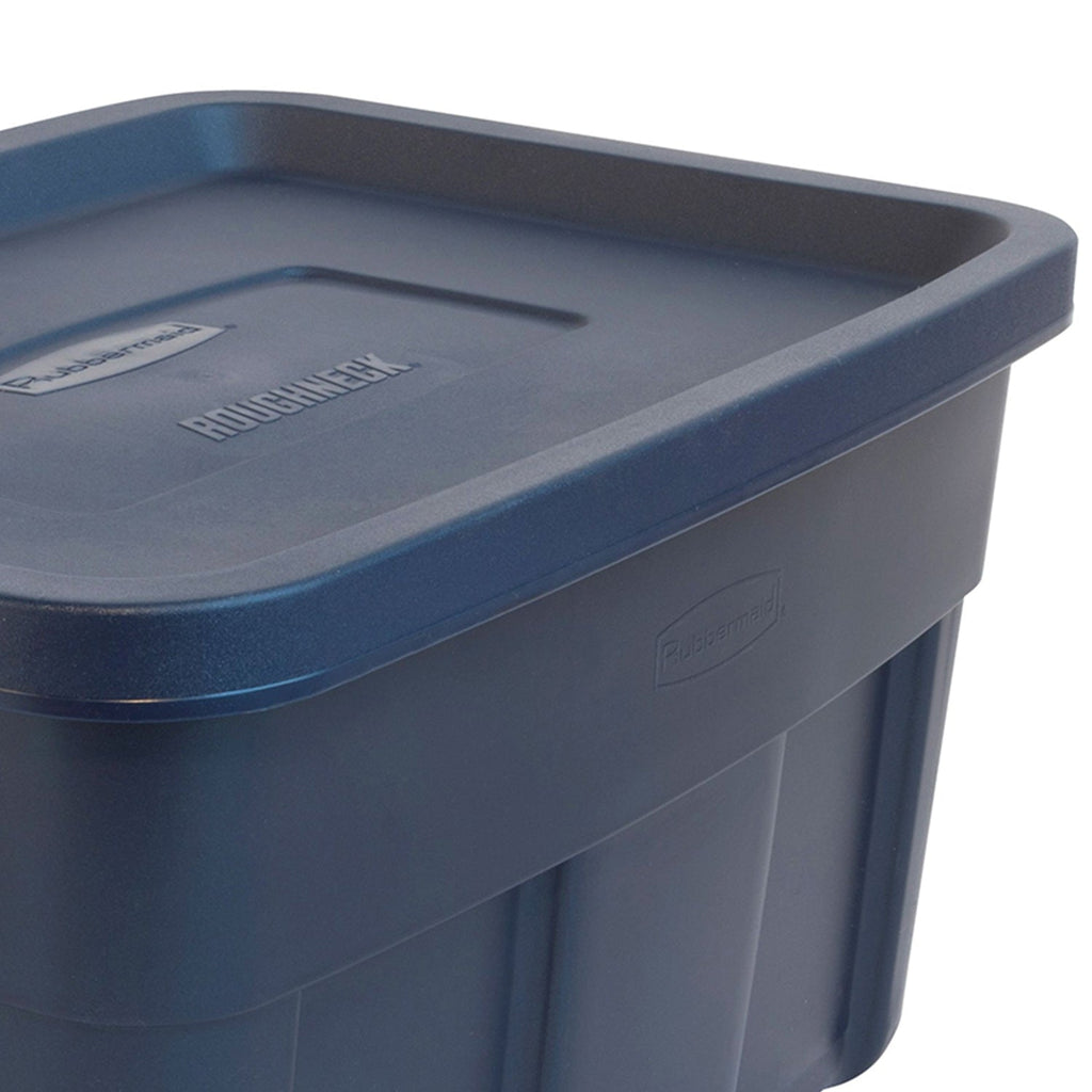 Rubbermaid Roughneck 14 Gallon Storage Box Tote, Dark Indigo Metallic (6 Pack)-*Home&Garden | Household Supplies | Storage & Organization | Household Storage Containers-Grease Monkey Garage