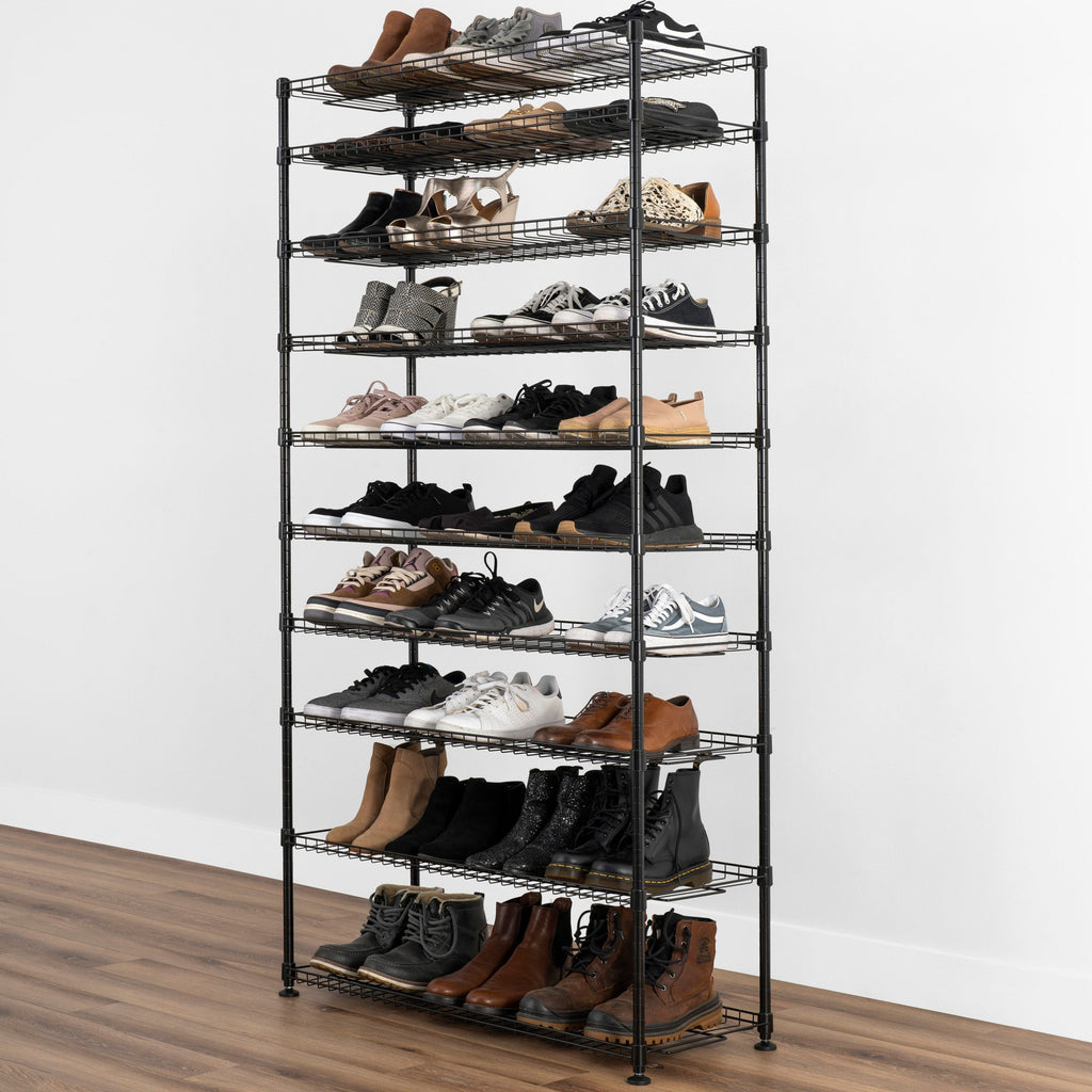 Shoe Rack (10-Tier)-Wire Shelving-Grease Monkey Garage