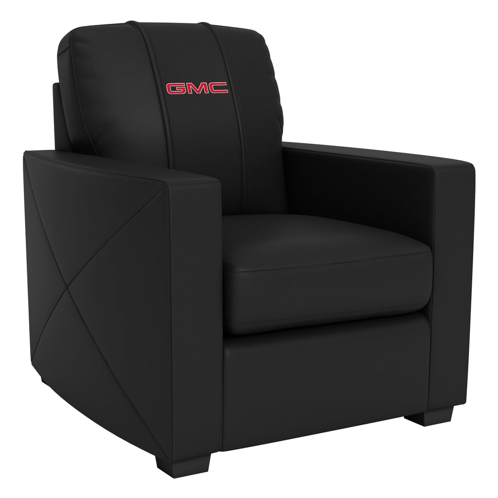 Silver Club Chair with GMC Primary Logo-General Motors-Grease Monkey Garage