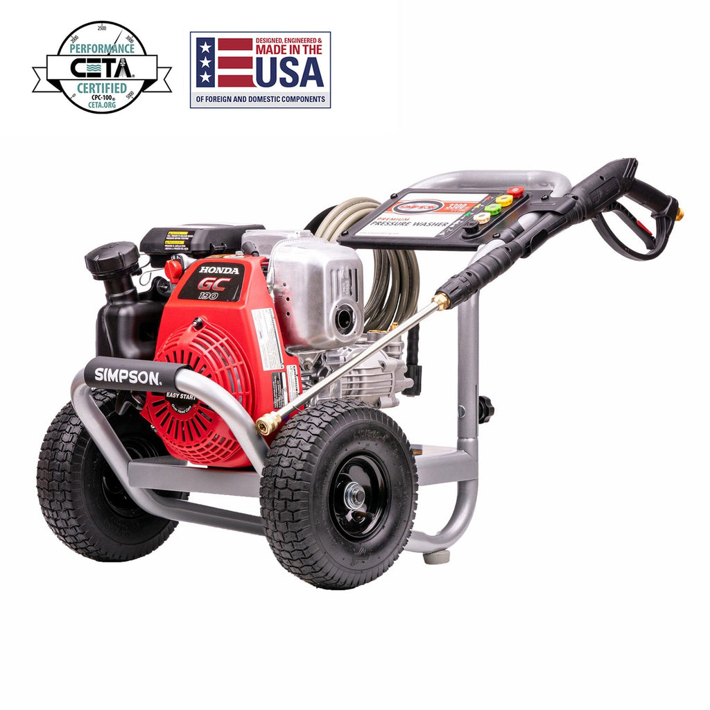 Simpson Cleaning MegaShot 3300 PSI 2.4 GPM Portable Pressure Washer with Nozzles-Home & Garden | Lawn & Garden | Outdoor Power Equipment | Pressure Washers-Grease Monkey Garage