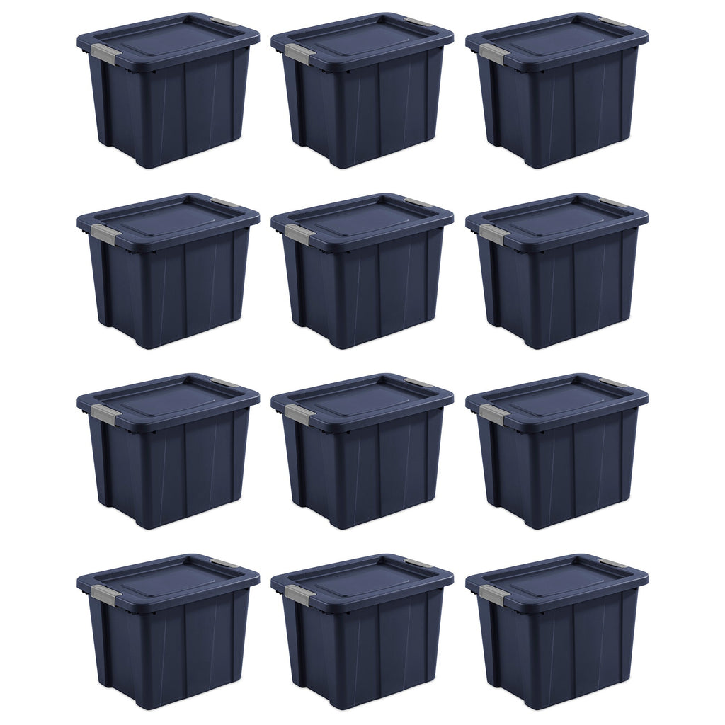 Sterilite 18 Gal Latching Tuff1 Stackable Storage Tote w/ Latching Lid, 12 Pack-Home & Garden | Household Supplies | Storage & Organization | Household Storage Containers-Grease Monkey Garage