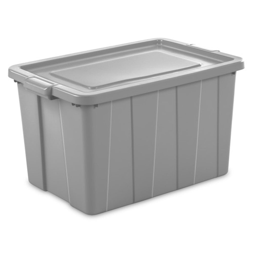 Sterilite 30 Gallon Tuff1 Storage Tote, Stackable Plastic Bin with Lid, 4 Pack-Home & Garden | Household Supplies | Storage & Organization | Household Storage Containers-Grease Monkey Garage