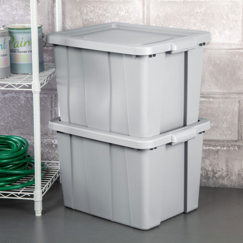 Sterilite Tuff1 18 Gallon Plastic Storage Tote Container Bin w/ Lid (12 Pack)-*Home&Garden | Household Supplies | Storage & Organization | Household Storage Containers-Grease Monkey Garage