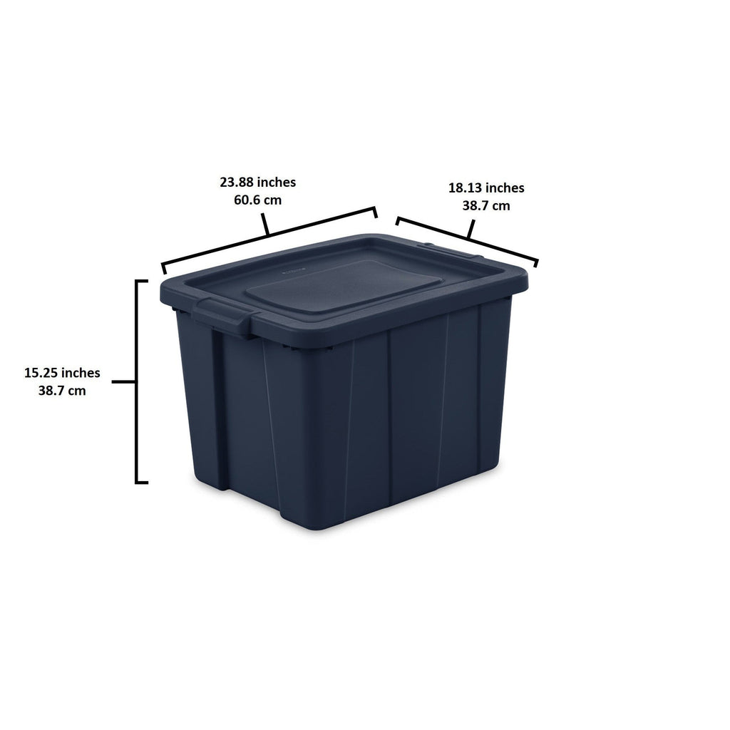 Sterilite Tuff1 18 Gallon Plastic Storage Tote Container Bin w/ Lid (6 Pack)-Home & Garden | Household Supplies | Storage & Organization | Household Storage Containers-Grease Monkey Garage