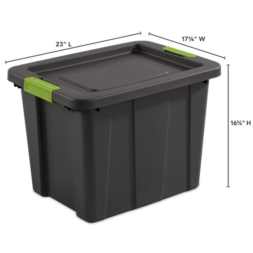 Sterilite Tuff1 Latching 18 Gallon Plastic Storage Container & Lid (12 Pack)-Home & Garden | Household Supplies | Storage & Organization | Household Storage Containers-Grease Monkey Garage