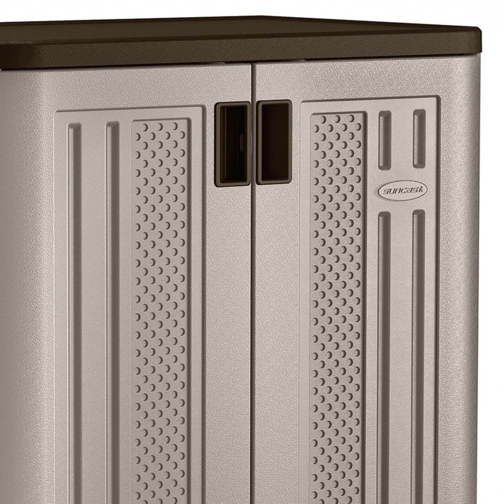 Suncast 9 Cu Ft Heavy Duty Resin Garage Base Storage Cabinet, Platinum (2 Pack)-Home & Garden | Household Supplies | Storage & Organization | Household Storage Containers-Grease Monkey Garage