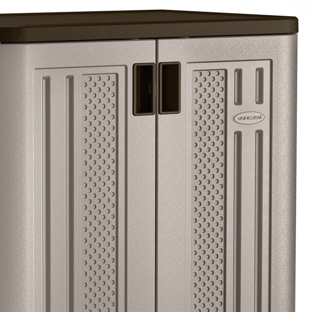 Suncast 9 Cu Ft Heavy Duty Resin Garage Base Storage Cabinet, Platinum (3 Pack)-Home & Garden | Household Supplies | Storage & Organization | Household Storage Containers-Grease Monkey Garage