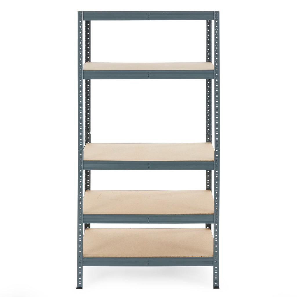 Trestles 36 x 72" 5 Adjustable Metal Shelve Garage Storage Unit, 800 lb Capacity-Furniture | Shelving | Bookcases & Standing Shelves-Grease Monkey Garage