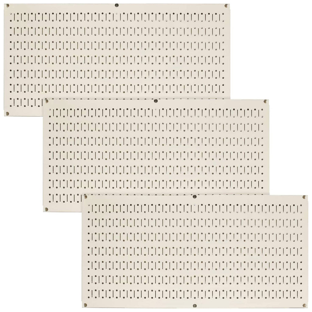 Wall Control 32" x 16" Horizontal Pegboard Garage Tool Organizer, Beige (3 Pack)-Hardware | Hardware Accessories | Tool Storage & Organization | Tool Organizer Liners & Inserts-Grease Monkey Garage