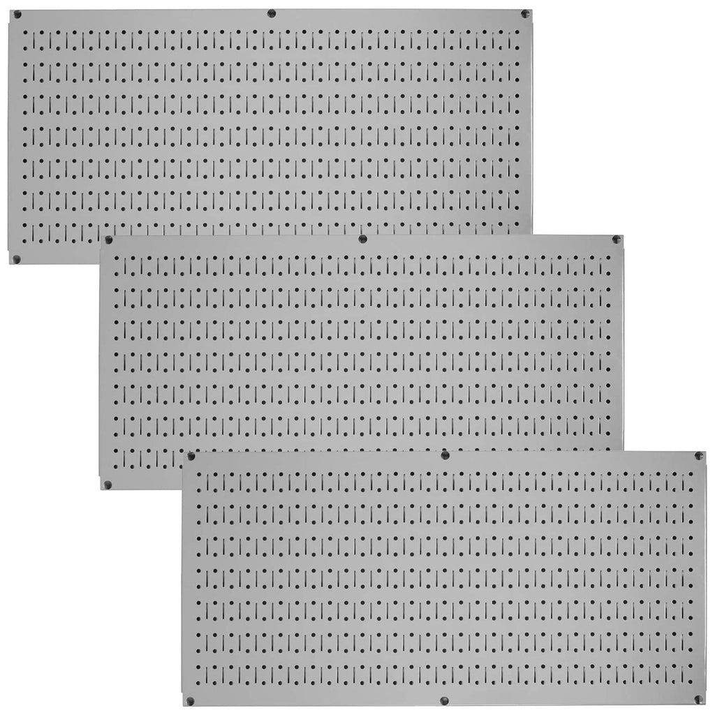 Wall Control 32" x 16" Horizontal Pegboard Garage Tool Organizer, Gray (3 Pack)-*Hardware | Hardware Accessories | Tool Storage & Organization | Tool Organizer Liners & Inserts-Grease Monkey Garage