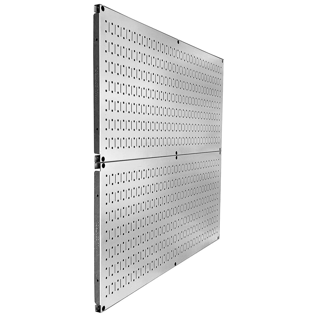 Wall Control 32x16" Horizontal Pegboard Garage Tool Organizer, Metallic (2 Pack)-Hardware | Hardware Accessories | Tool Storage & Organization | Tool Organizer Liners & Inserts-Grease Monkey Garage