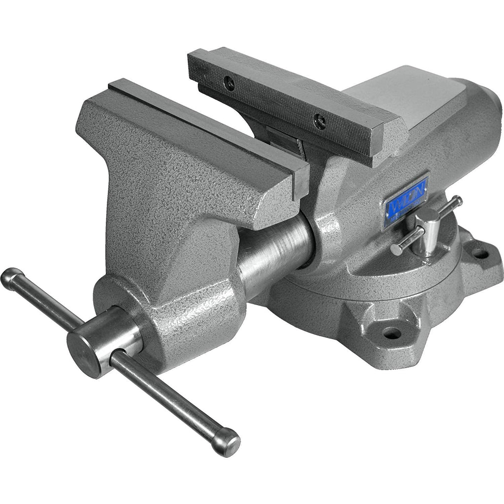 Wilton Mechanics Pro 8" Jaw Width 8.5" Opening Steel Swivel Base Work Bench Vise-Hardware | Tools | Tool Clamps & Vises-Grease Monkey Garage