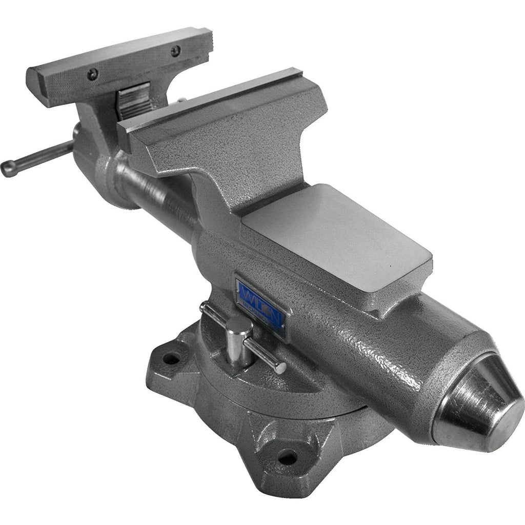 Wilton Mechanics Pro 8" Jaw Width 8.5" Opening Steel Swivel Base Work Bench Vise-Hardware | Tools | Tool Clamps & Vises-Grease Monkey Garage