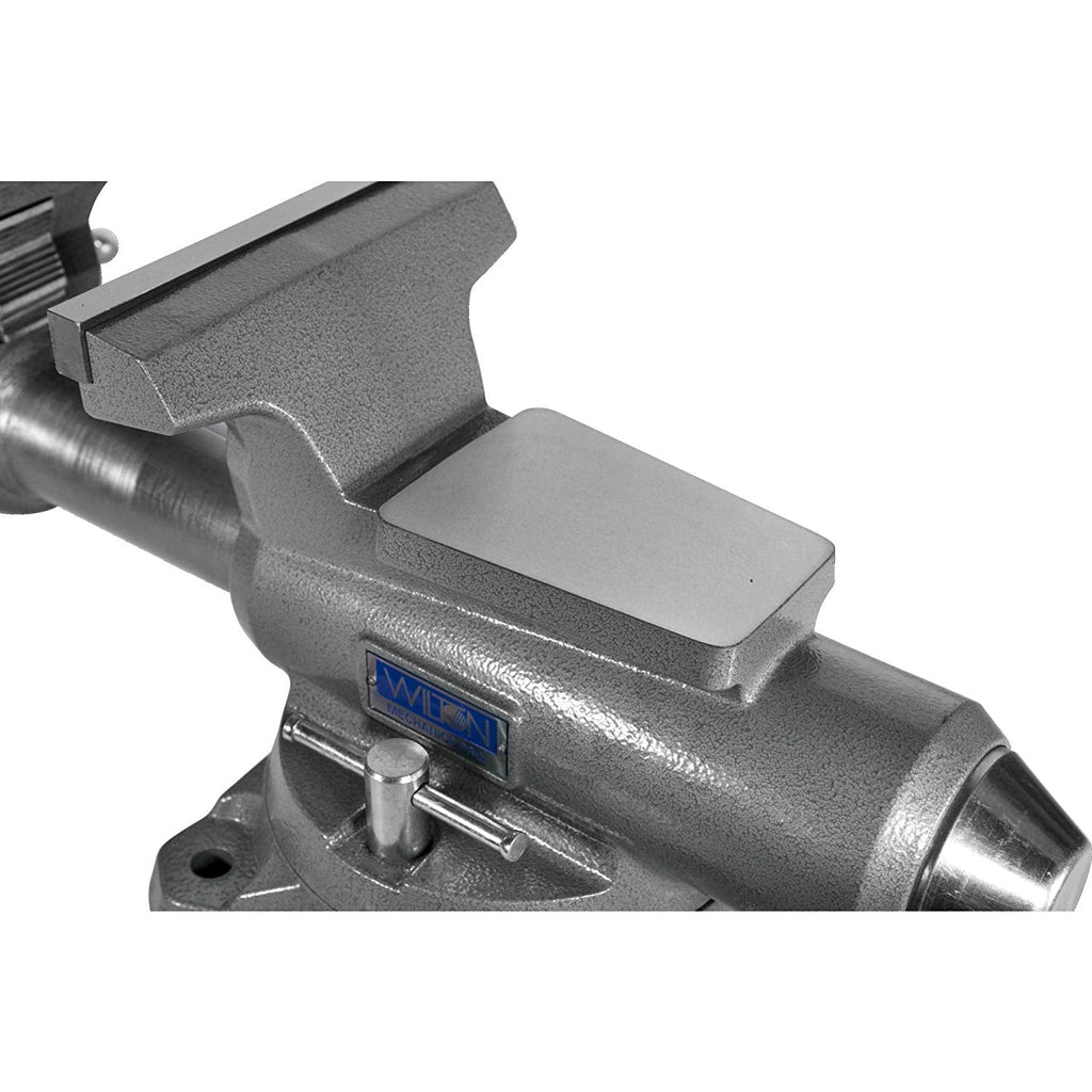 Wilton Mechanics Pro 8" Jaw Width 8.5" Opening Steel Swivel Base Work Bench Vise-Hardware | Tools | Tool Clamps & Vises-Grease Monkey Garage