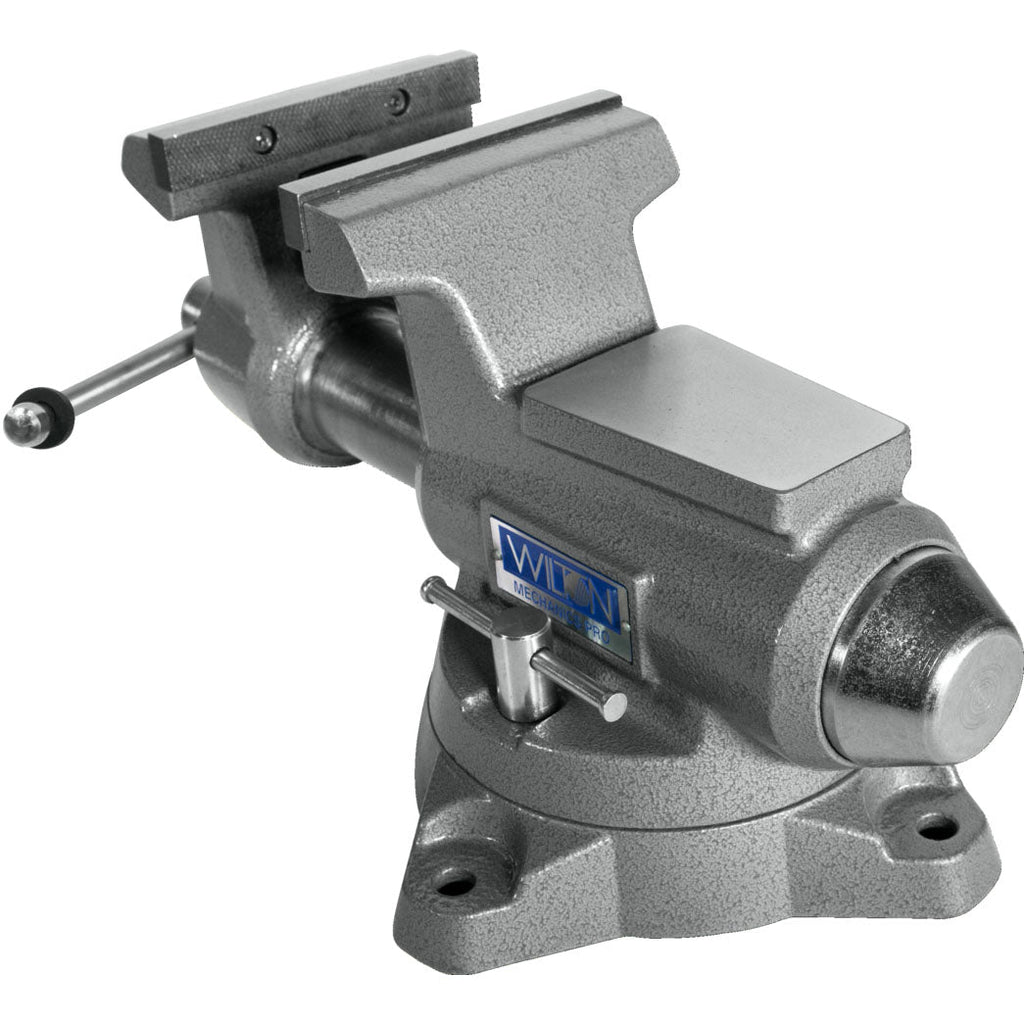 Wilton Tools 28811 5 1/2" Wide Jaw 5" Opening Swivel Base Pro Mechanic Work Vise-Hardware | Tools | Tool Clamps & Vises-Grease Monkey Garage