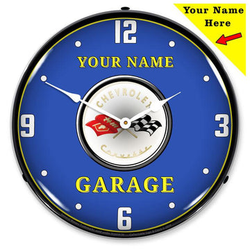 Chevrolet C7 Black Beauty Stingray Corvette Backlit hot LED Lighted Wall Clock