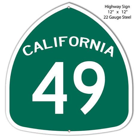 California Highway 49 Laser Cut Metal Sign-Metal Signs-Grease Monkey Garage