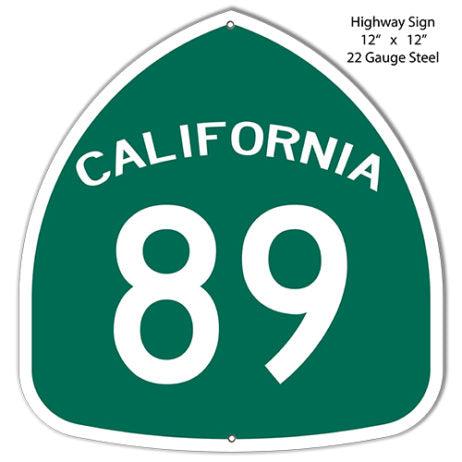 California Highway 89 Laser Cut Metal Sign-Metal Signs-Grease Monkey Garage