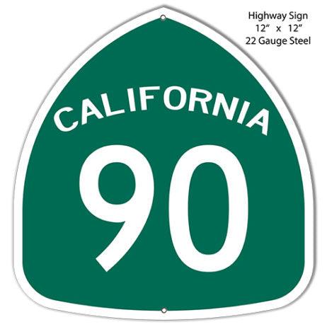 California Highway 90 Laser Cut Metal Sign-Metal Signs-Grease Monkey Garage