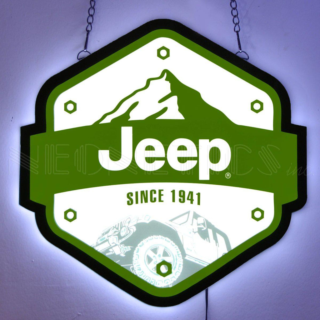 Jeep Since 1941 Slim LED Sign-Grease Monkey Garage