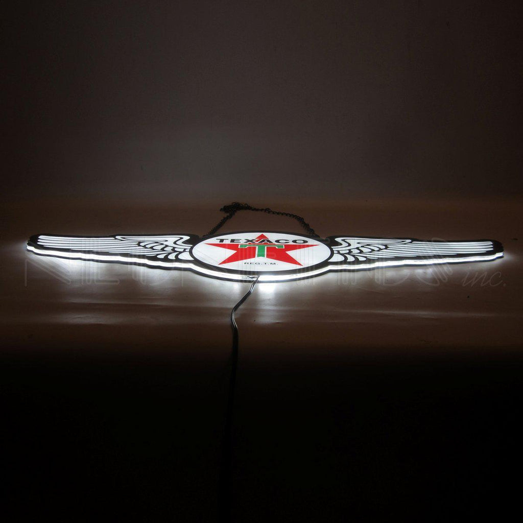 Texaco Wings Slim LED Sign-Grease Monkey Garage